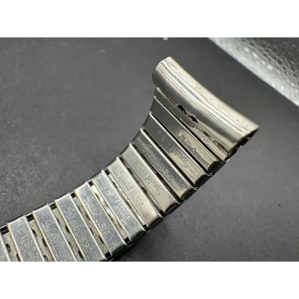 Vintage Speidel USA Made Stainless Steel Expansion Watch Band